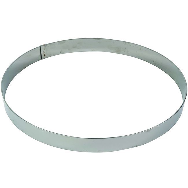 Gobel Stainless Steel Mousse Ring, 14.2 In Diameter X 1.8 In Height Cavity