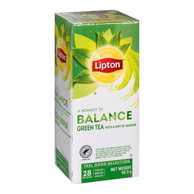 Lipton Thé Vert 100 % Naturel, 28 Sachets De Thé -- 6 Par Boîte