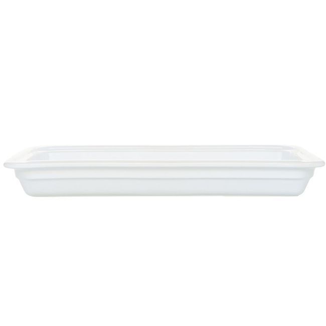 Emile Henry White Full Size Ceramic Insert Food Pan, 20.75 X 12.5 X 2.5 In