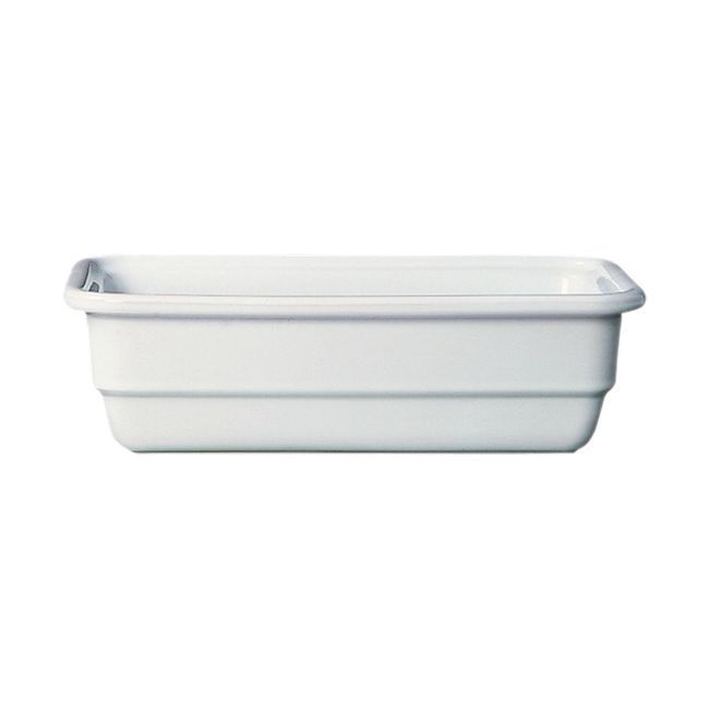 Emile Henry White One Third Size Ceramic Insert Food Pan, 12.5 X 6.75 X 4 In
