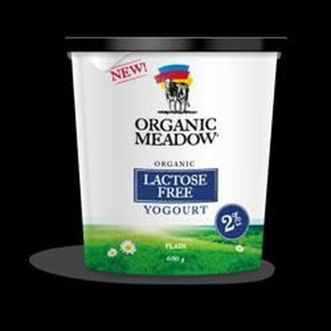 Organic Meadow 2 Percent Milk Fat Lactose Free Plain Yogurt, 650 G -- 6 Per Case