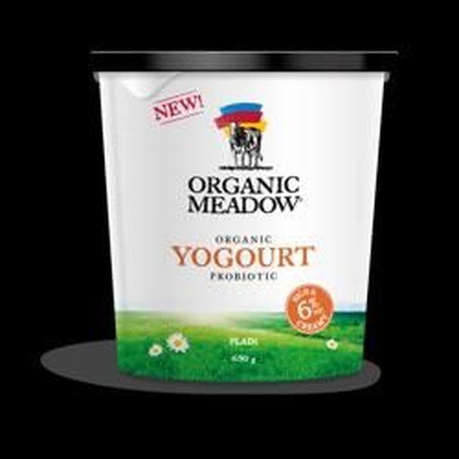 Organic Meadow 6 Percent Milk Fat Plain Yogurt, 650 G -- 6 Per Case