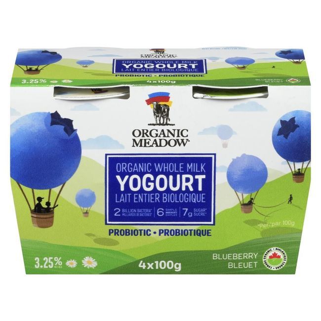 Organic Meadow Organic Blueberry Whole Milk Yogurt, 400 G -- 6 Per Case