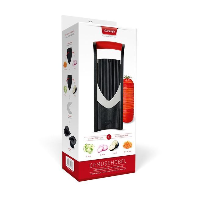 Triangle Coupe-légumes En Acier Inoxydable Avec Support - En Boîte, 33 Cm De Longueur X 12,5 Cm De Largeur X 6,5 Cm De Hauteur