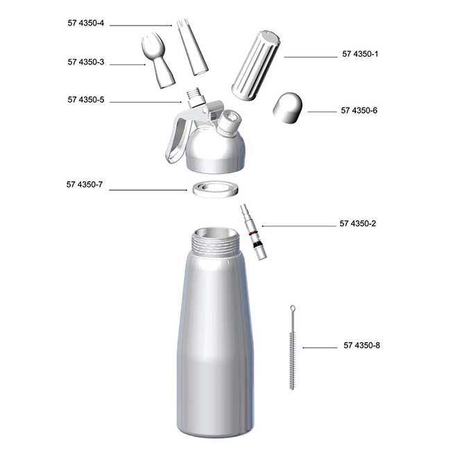 Mosa Bouchon Blanc Pour Siphons En Aluminium 574350 Et 574351