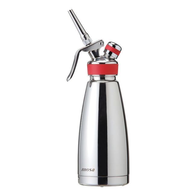 Mosa Siphon À Crème À Double Paroi En Acier Inoxydable, 0,5 Litre
