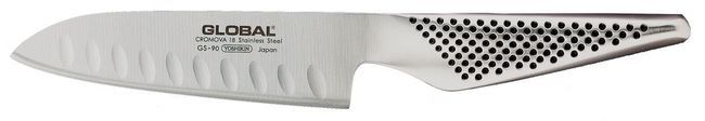 Global Fluted Santoku Knife, 5 In Blade Length