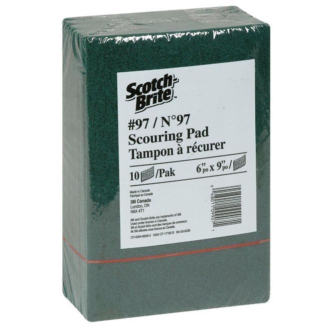 Scotch-brite Bloc Manuel De Papier De Verre De 15,2 X 23,8 Cm, Numéro 97, Poids Moyen, Paquet De 10 -- 10 Par Boîte