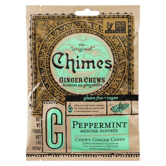 Chimes Bonbons À Mâcher Menthe Poivrée Et Gingembre, 141,8 G -- 80 Par Boîte