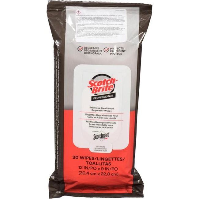 Scotch-brite Cleaner/degreaser Wipe, 30 Count -- 6 Per Case