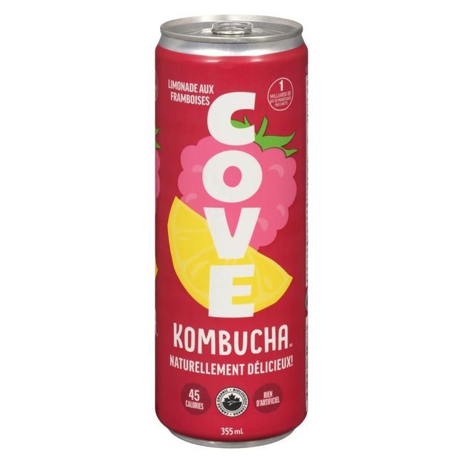 Cove Raspberry Lemonade Kombucha, 355 Ml -- 12 Per Case