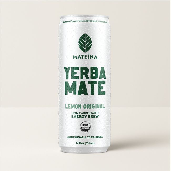 Mateina Organic Lemon Zero Energy Infusion Yerba Mate, 355 Ml -- 12 Per Case