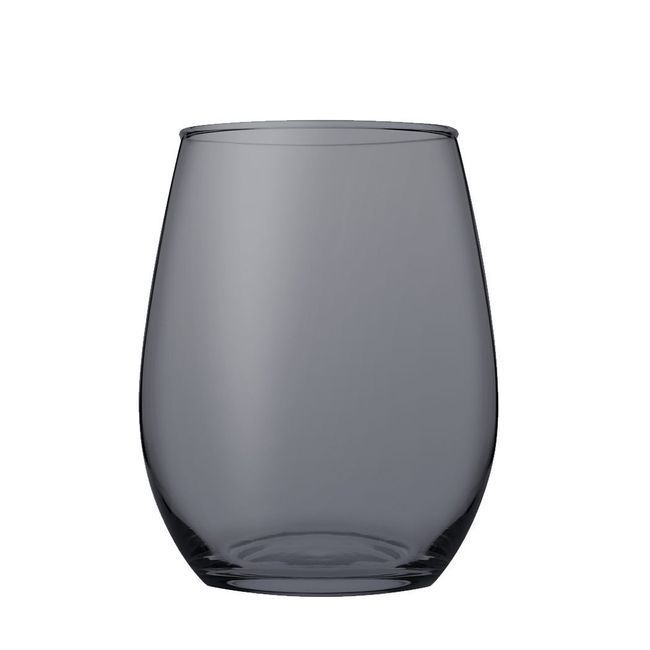Pasabahce Amber Gray Stemless Red Wine Glass, 11.8 Oz Capacity -- 24 Per Case