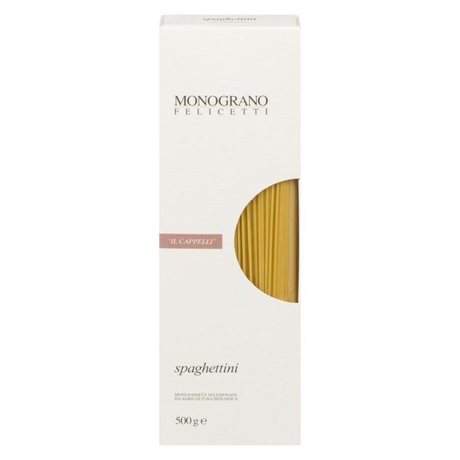 Monograno Felicetti Organic Durum Wheat Semolina Cappelli Spaghettini Pasta, 500 G -- 12 Per Case