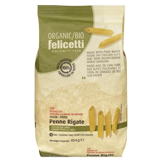 Felicetti Penne Rigate De Blé Dur Biologique, 454 G -- 12 Par Boîte