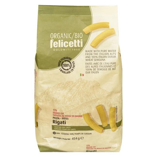 Felicetti Rigati De Blé Dur Biologique, 454 G -- 12 Par Boîte