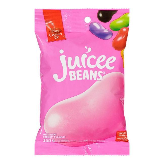 Dare Juicee Beans Jelly Bean Candy - Cello Pack, 250 G -- 8 Per Case