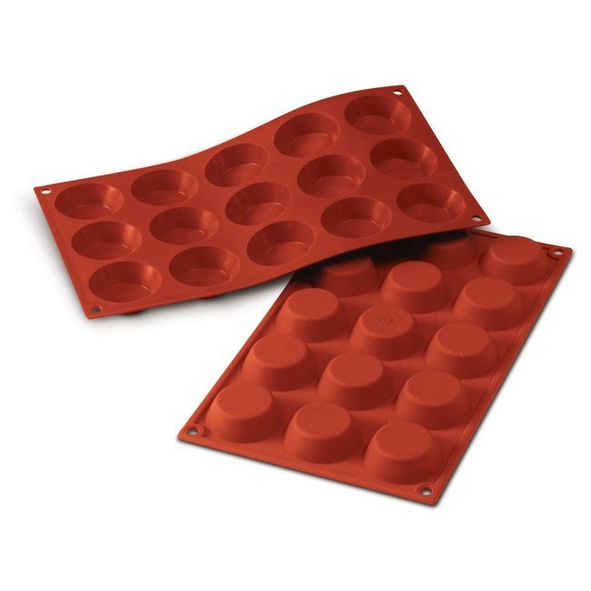 Silikomart Siliconflex Alimentary Silicone 15 Cavities Tartlet Mold 1.97 X 0.59 In Height Cavity