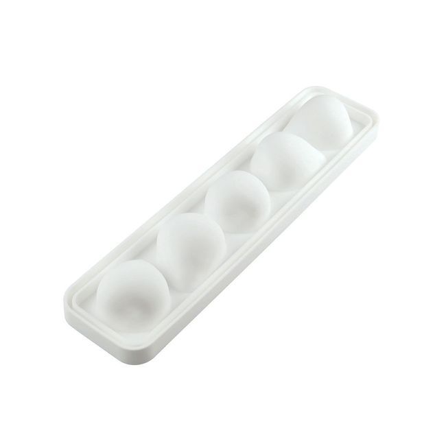 Silikomart Moule En Silicone Fragola 120 Avec Support En Plastique, 60 Mm De Longueur X 77 Mm De Largeur X 54 Mm De Hauteur