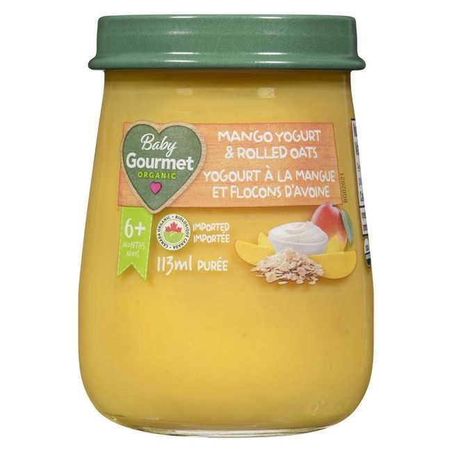 Baby Gourmet Yaourt À La Mangue Biologique Avec Purée De Flocons D'avoine, Pot De 113 Ml -- 10 Par Boîte