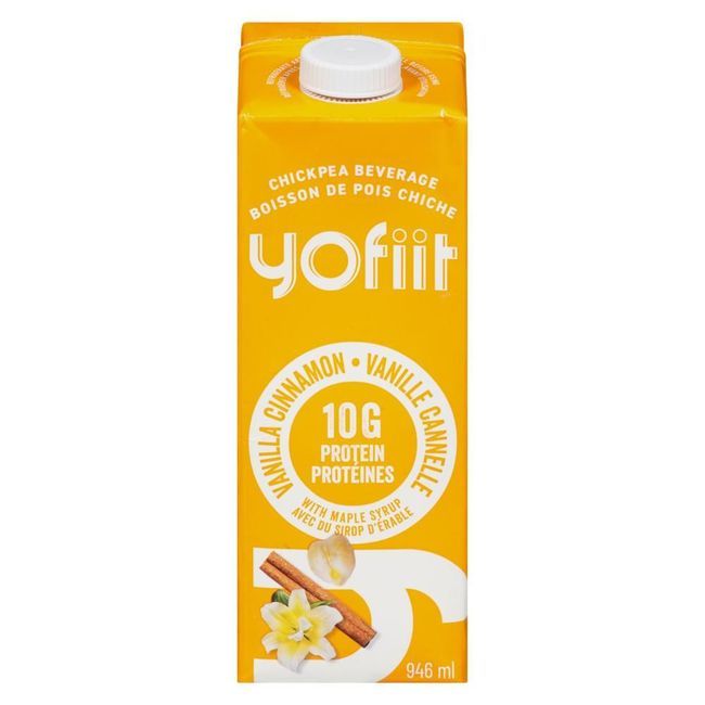 Yofiit Boisson Aux Pois Chiches À La Vanille Et À La Cannelle, Riche En Protéines, 946 Ml -- 12 Par Boîte