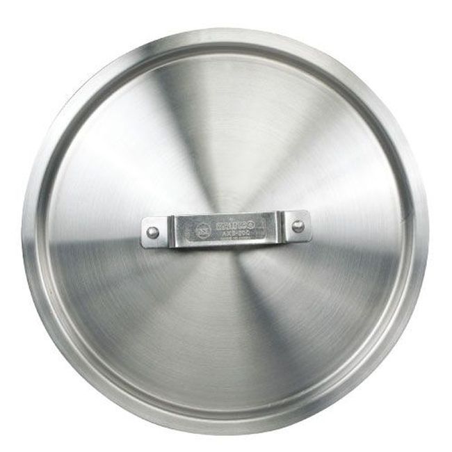 Winco Axs-40c Super Aluminum Stock Pot Cover, 15.25 In Dia X 1.8 In Height