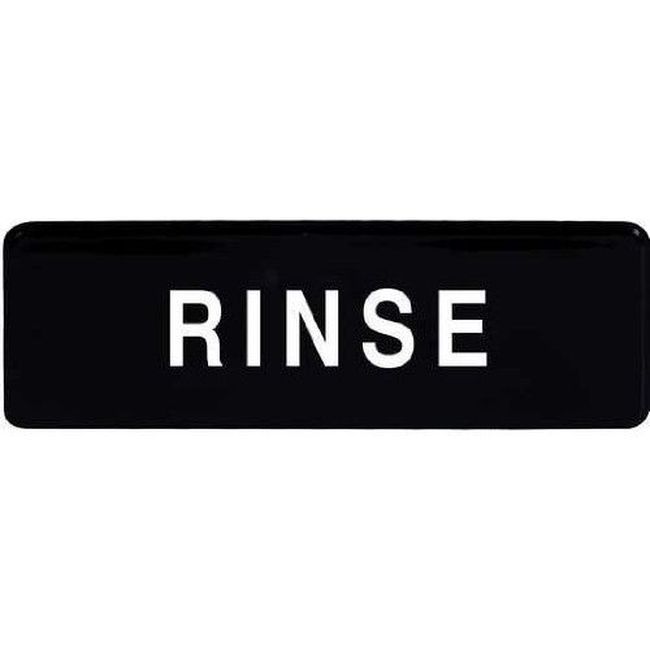 Winco Sgn-327 Rinse Information Sign, 9 In Width X 3 In Height