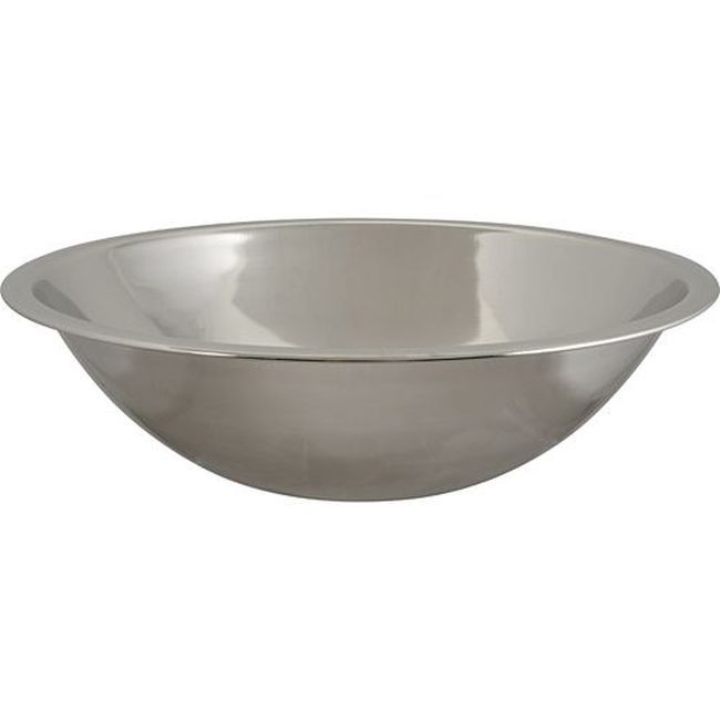 Winco 78705 18/8 Stainless Steel Mirror Finish Mixing Bowl, 8qt Capacity