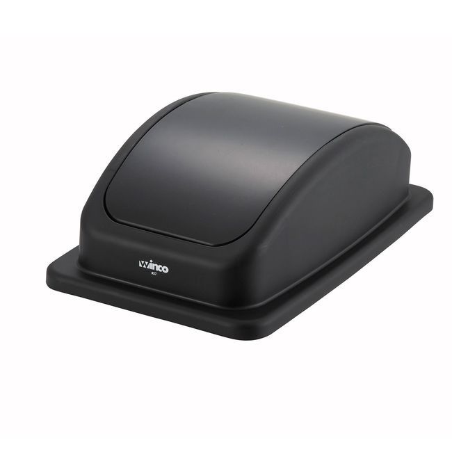 Winco Ptcl-23k Black Swing Lid For 23 Gallon Slender Trash Can, 20.5 X 11.75 X 6.38 In
