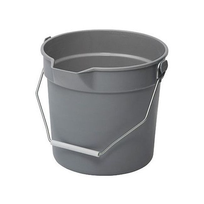 Winco Upp-10g Gray Utility Pail, 10 Qt Capacity