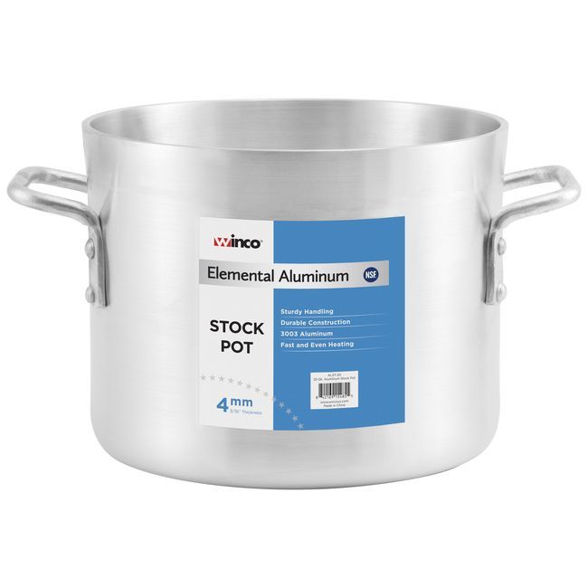 Winco Alst-24 Winware Aluminum Stock Pot, 24 Qt