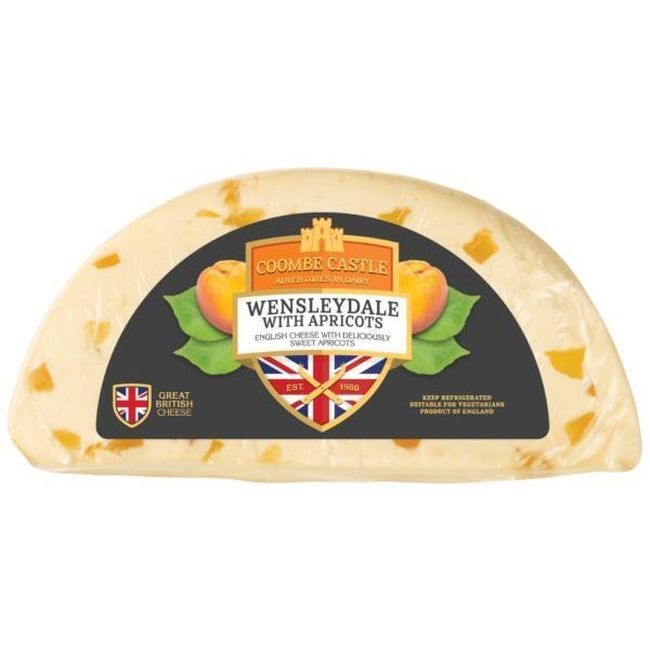 Coombe Castle Fromage Wensleydale Aux Abricots, 1 Kg -- 6 Par Caisse