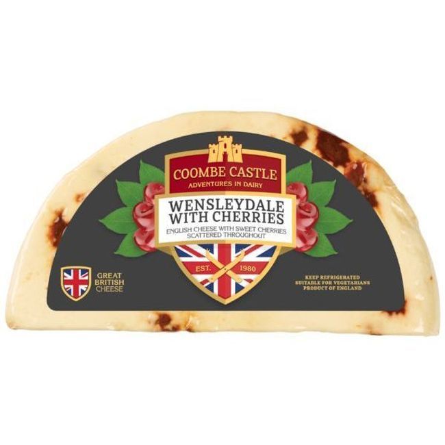 Coombe Castle Fromage Wensleydale Aux Cerises, 1 Kg -- 6 Par Caisse