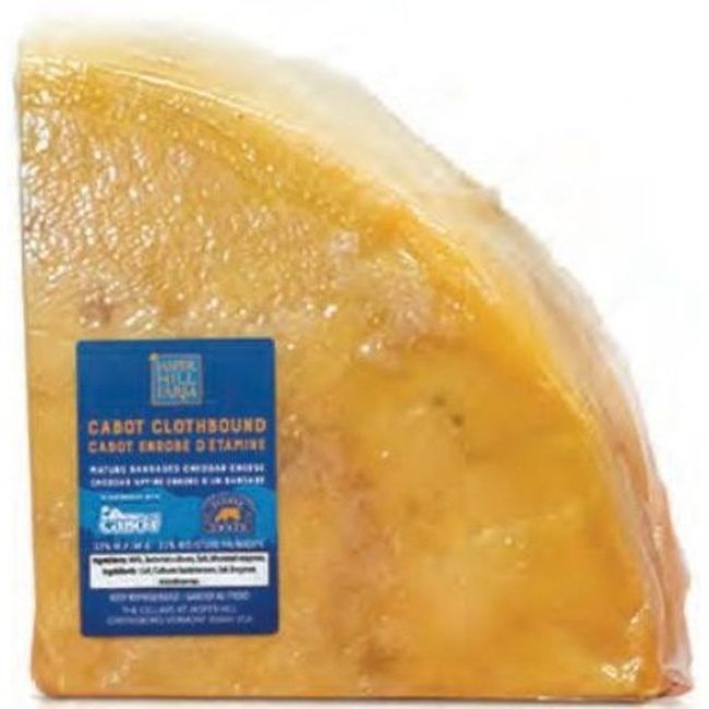 Jasper Hill Farm Quarts De Fromage Cheddar Cabot Affinés Sous Tissu, 3,63 Kg