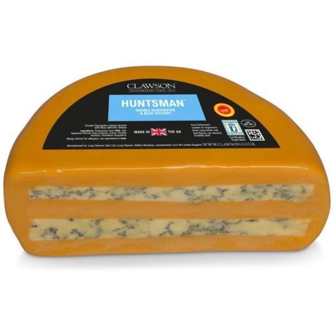 Coombe Castle Fromage Huntsman Double Gloucester Avec Stilton Bleu, 2 Kg -- 6 Par Caisse