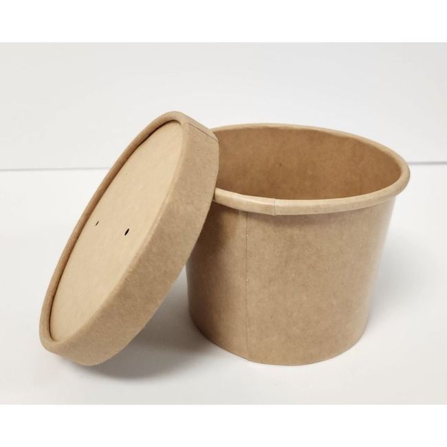 Somi Kraft Paper Food Container - Combo, 12 Oz Capacity -- 250 Per Case