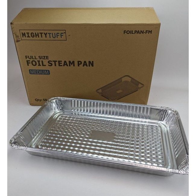Somi Mighty Tuff Full Size Medium Foil Steam Pan, 120 G -- 50 Per Case