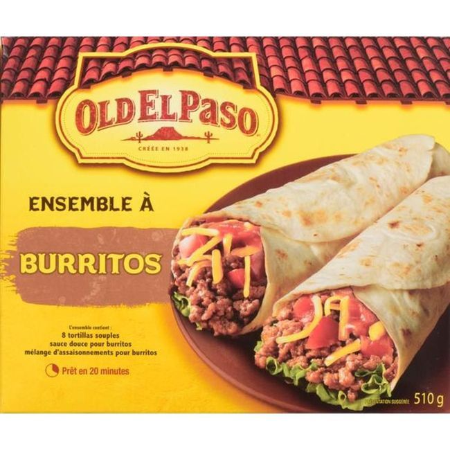Old El Paso Kit Repas Burrito, 510 G -- 12 Par Boîte