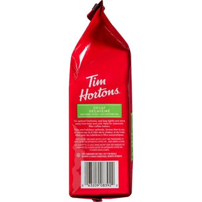 Tim Hortons Decaffeinated Ground Coffee, 300 G -- 6 Per Case