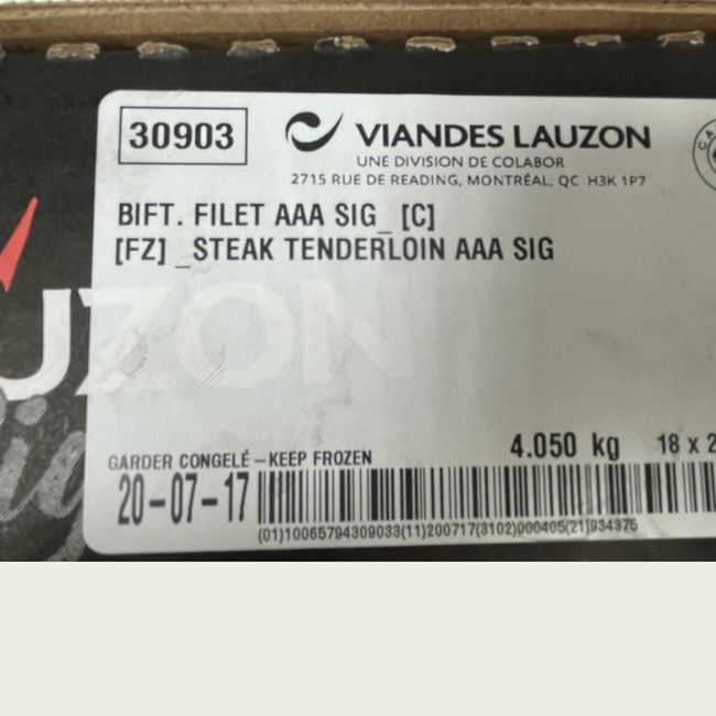 Lauzon Signature Centre Cut Aaa Beef Steak Tenderloin, 225 G -- 18 Per Case