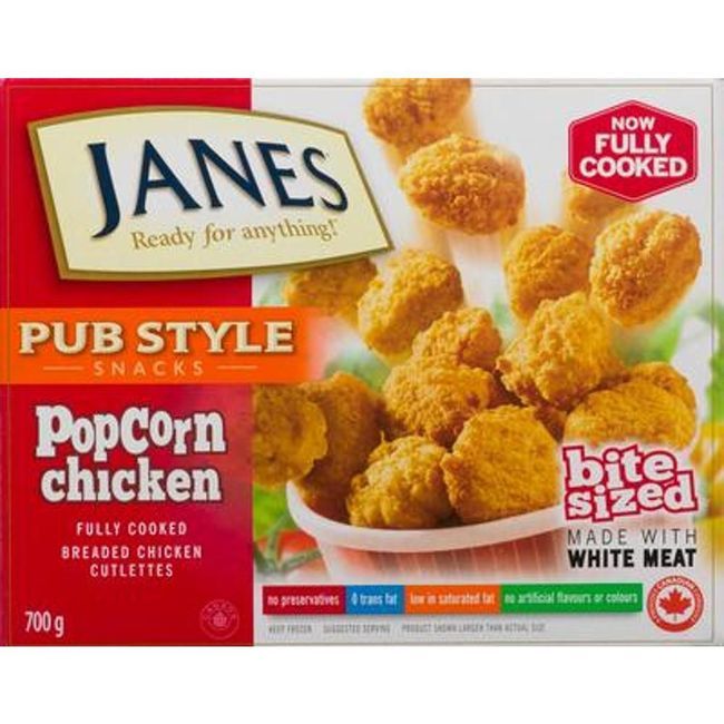 Janes Pub Style Chicken Popcorn, 700 G -- 6 Per Case