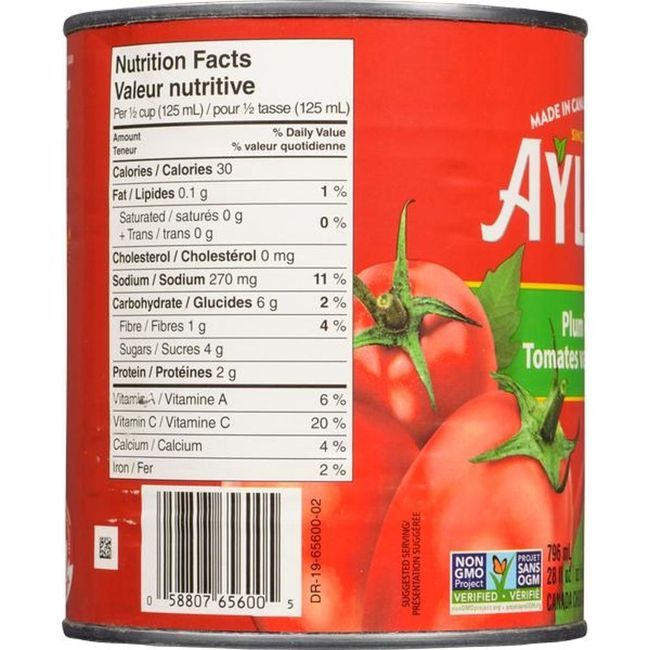 Aylmer Plum Tomatoes, 796 Ml -- 24 Per Case