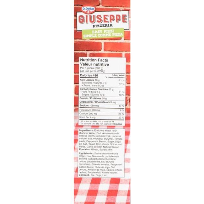 Giuseppe Pizza Pizzi Facile Au Pepperoni Et Au Bacon, 600 G -- 12 Par Caisse