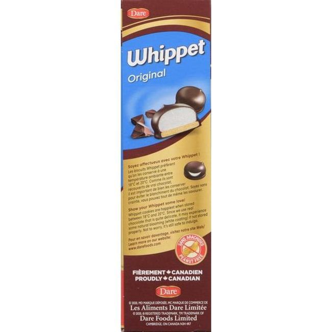 Whippet Biscuit Original Au Chocolat Et À La Guimauve, 250 G -- 12 Par Boîte