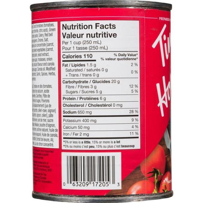 Tim Hortons Soupe Aux Lentilles Méditerranéenne, 540 Ml -- 12 Par Boîte