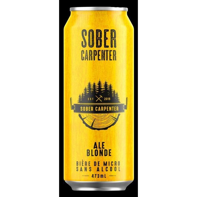 Sober Carpenter Bière Blonde Sans Alcool, 473 Ml -- 12 Par Caisse