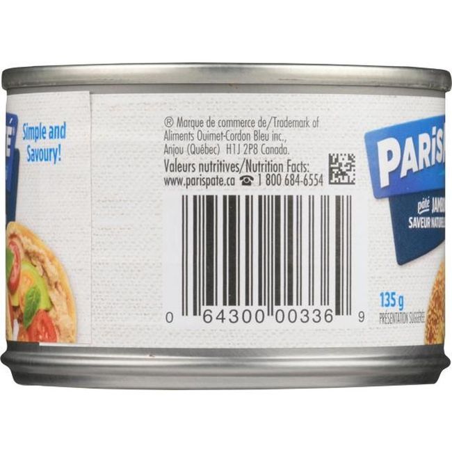 Paris Pate Jambon, 135 G -- 24 Par Caisse