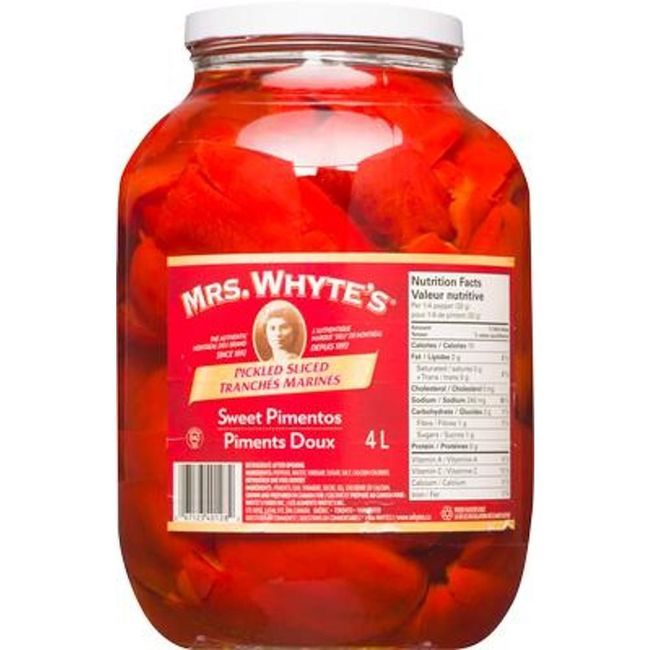 Mrs. Whyte's Pickled Sliced Thick Piece Sweet Pepper, 4 L -- 2 Per Case