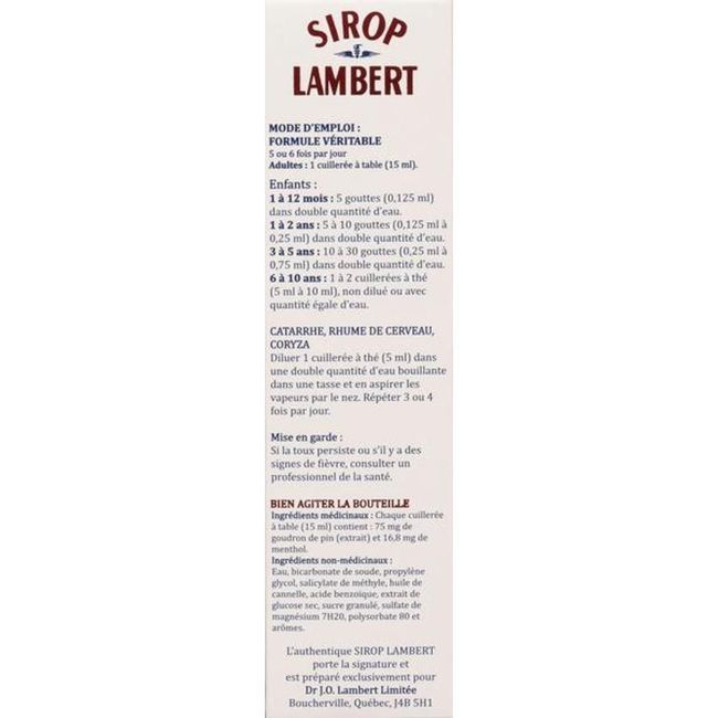 Lambert Cough Syrup, 150 Ml -- 12 Per Case