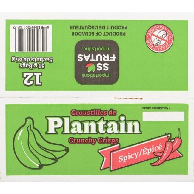 Ss Frutas Spicy Plantain Chips, 85 G -- 12 Per Case